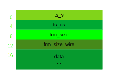 Structure of the PCAP frame